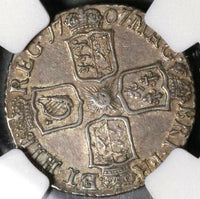 1707-E NGC XF 45 Anne 6 Pence Great Britain Silver Post Union Coin (21090707C)