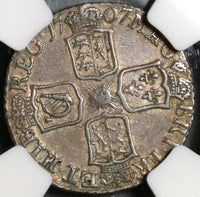 1707-E NGC XF 45 Anne 6 Pence Great Britain Silver Post Union Coin (21090707C)