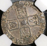 1707-E NGC XF 45 Anne 6 Pence Great Britain Silver Post Union Coin (21090707C)