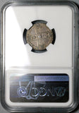 1707-E NGC XF 45 Anne 6 Pence Great Britain Silver Post Union Coin (21090707C)