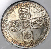 1746 NGC MS 64 George II 6 Pence Great Britain LIMA Mint State Coin (22080102C)