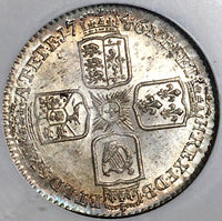 1746 NGC MS 64 George II 6 Pence Great Britain LIMA Mint State Coin (22080102C)