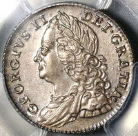 1757 PCGS MS 63 George II 6 Pence Great Britain Silver Coin (19111101C)