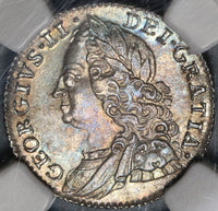 1757 NGC MS 64 George II 6 Pence Great Britain Sterling Silver Coin (18011701D)