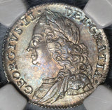 1757 NGC MS 64 George II 6 Pence Great Britain Sterling Silver Coin (18011701D)