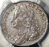 1758/7 PCGS MS 63 George II 6 Pence Great Britain Overdate Rare Coin (17070601D)