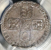 1758/7 PCGS MS 63 George II 6 Pence Great Britain Overdate Rare Coin (17070601D)