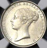 1839 NGC MS 64 Victoria 6 pence Great Britain Silver Coin (18110801C)