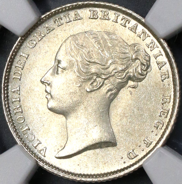 1839 NGC MS 64 Victoria 6 pence Great Britain Silver Coin (18110801C)