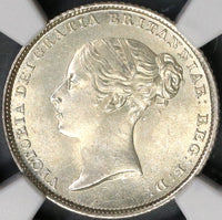 1839 NGC MS 64 Victoria 6 pence Great Britain Silver Coin (18110801C)