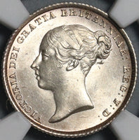 1839 NGC MS 64 Victoria 6 Pence Great Britain Mint State Coin (21011001C)