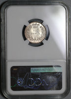1839 NGC MS 64 Victoria 6 Pence Great Britain Mint State Coin (21011001C)