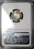 1846 NGC MS 64 Victoria 6 Pence Great Britain Mint State Silver Coin (20011403C)