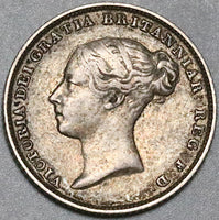 1851 Victoria  6 Pence XF Great Britain Silver Sterling Coin (23122501R)