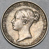 1851 Victoria  6 Pence XF Great Britain Silver Sterling Coin (23122501R)