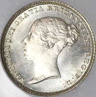1853 NGC MS 64 Victoria 6 Pence Great Britain Mint State Silver Coin (22022001C)