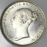 1853 NGC MS 64 Victoria 6 Pence Great Britain Mint State Silver Coin (22022001C)