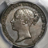 1866 PCGS AU 50 Victoria 6 Pence Great Britain Die 4 Silver Coin (22102501C)
