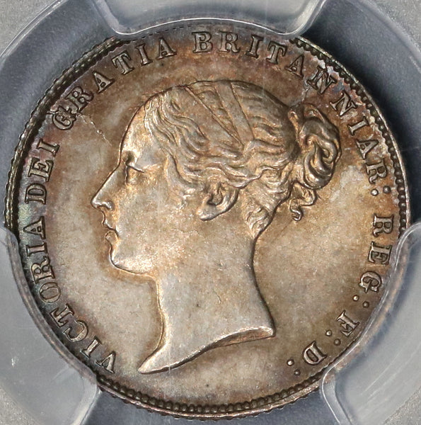 1867 PCGS MS 64 Victoria 6 Pence Die 3 Rare Great Britain R2 Sterling Silver Coin (21092304C)