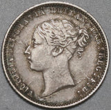 1871 Victoria 6 Pence Great Britain XF Sterling Silver Die 38 Coin (20082901R)