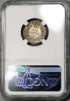 1871 NGC XF 45 Victoria 6 Pence Rare No Die Number Great Britain Silver Coin (19052605C)