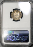 1871 NGC XF 45 Victoria 6 Pence Rare No Die Number Great Britain Silver Coin (19052605C)