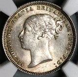 1873 NGC MS 63 Victoria 6 Pence Great Britain Die 21 Sterling Silver Coin (23011804C)