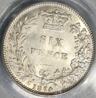 1874 PCGS MS 64 Victoria 6 Pence Die 28 Great Britain Silver Coin (17032802D)