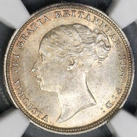 1885 NGC MS 64 Victoria 6 Pence Great Britain Sterling Silver Coin (21092305C)