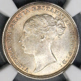 1885 NGC MS 64 Victoria 6 Pence Great Britain Sterling Silver Coin (21092305C)