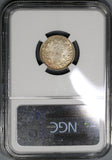 1885 NGC MS 64 Victoria 6 Pence Great Britain Sterling Silver Coin (21092305C)