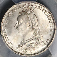 1892 PCGS MS 65 Victoria 6 Pence Great Britain Sterling Silver Coin (23033001D)