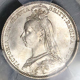 1892 PCGS MS 65 Victoria 6 Pence Great Britain Sterling Silver Coin (23033001D)