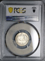 1893 PCGS MS 62 Victoria 6 Pence Great Britain Veiled Head Silver Pedigree Coin 22050604C