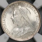 1901 NGC MS 64 Victoria 6 Pence Great Britain Silver Last Year Coin (18110704C)