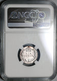 1902 NGC MS 62 Edward VII 6 Pence Great Britain Sterling Silver Coin (21021801C)