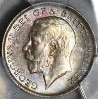 1911 PCGS MS 64 George V 6 Pence Great Britain Sterling Silver Coin (22111901C)