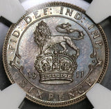 1911 NGC PF 64 Great Britain 6 Pence George V Proof Silver Coin (19082601C)