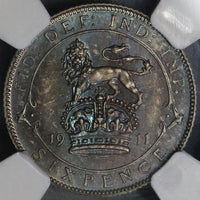 1911 NGC PF 66 Great Britain 6 pence George V Proof Silver Coronation Coin (18082606C)