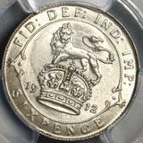 1912 PCGS MS 62 George V 6 Pence Great Britain Sterling Silver Coin (20120202C)