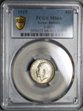 1915 PCGS MS 64 6 Pence Great Britain George V Sterling Silver Coin (20120701C)
