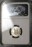 1924 NGC MS 64 6 Pence George V Great Britain Lion Crown Silver Coin (21072403C)