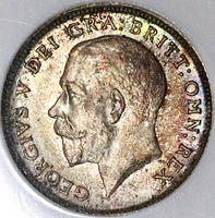 1924 NGC MS 66 6 Pence George V Great Britain Vintage Holder Coin POP 4/0 (22091901D)