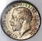 1924 NGC MS 66 6 Pence George V Great Britain Vintage Holder Coin POP 4/0 (22091901D)