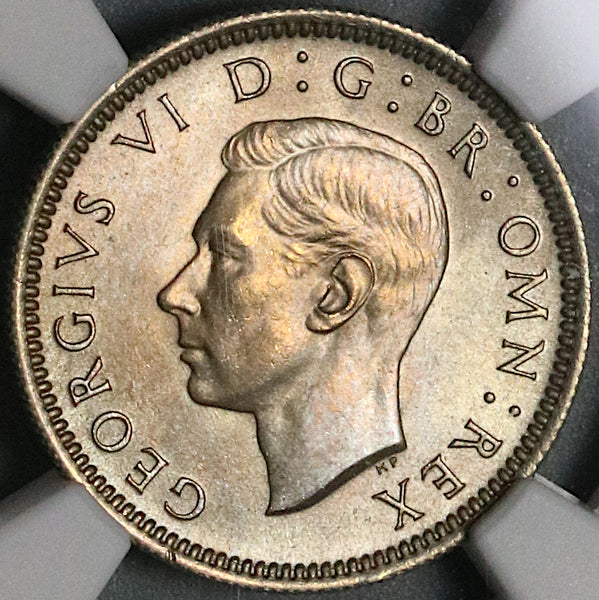 1951 NGC MS 63 George VI 6 Pence Great Britain Mint State Coin