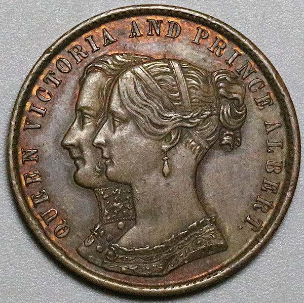 1844 Victoria Prince Albert AU Great Britain Royal Exchange Medal Coin (23122502R)