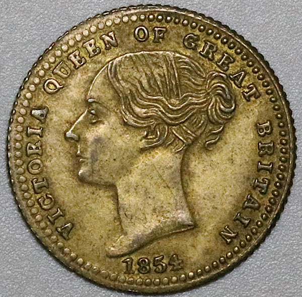 1856 Victoria Napoleon III Great Britain France AU Medal Jeton Coin (22030101R)