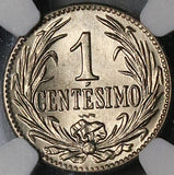 1924 NGC MS 66 Uruguay 1 Centesimo Radiant Sun Mint State Coin (22082101C)
