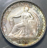 1930 ANACS MS 65 Uruguay 20 Centesimos Silver Constitution Coin (21011103C)