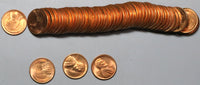 1946-S Lincoln Wheat Cent Roll RED BU Uncirculated Cents 50 Coins (23012902R)